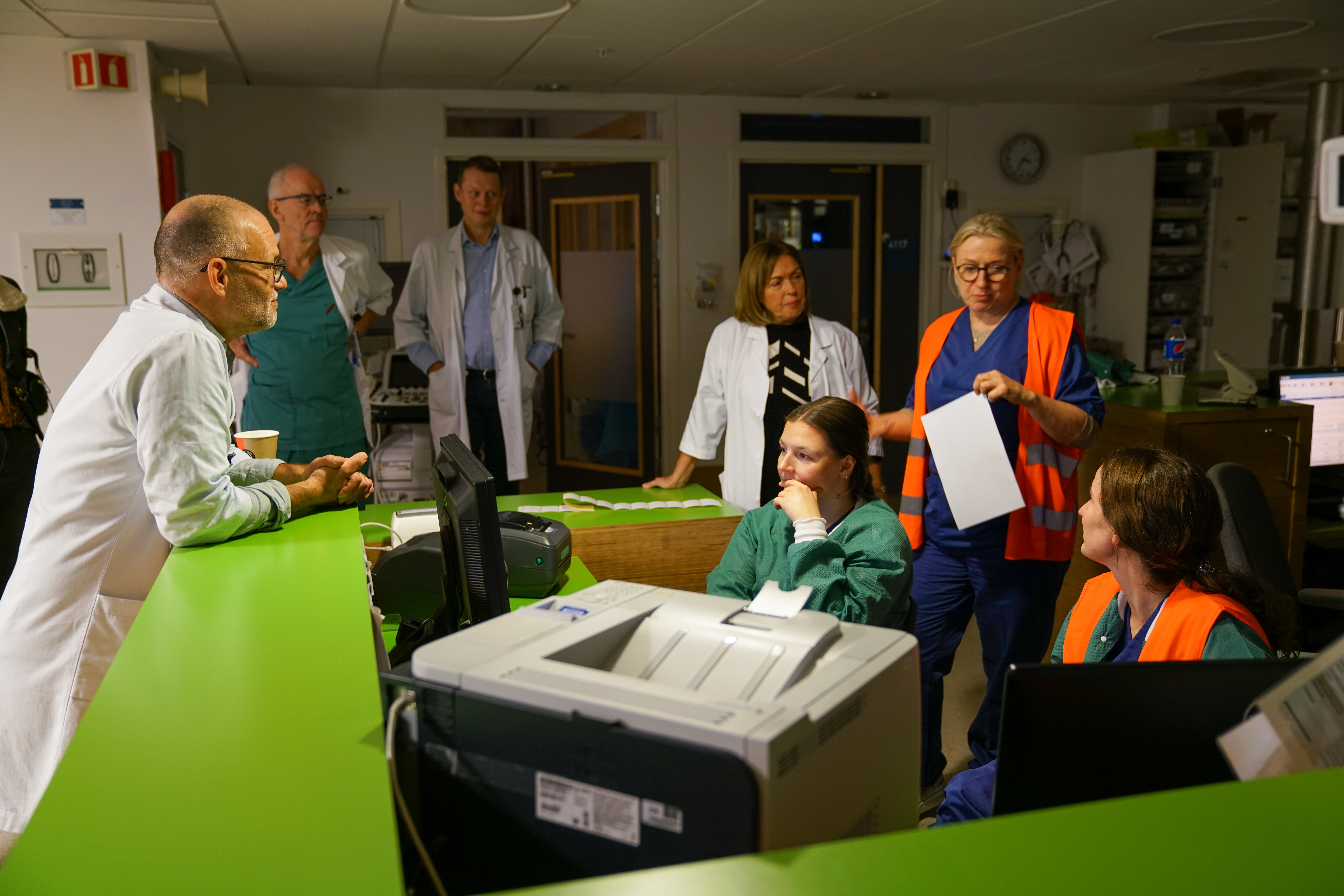Fra produksjonssettingen ved St. Olavs hospital  natt til 12.november. Foto: St. Olavs hospital